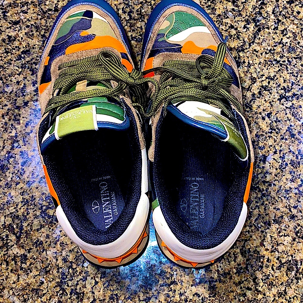 Valentino Garavani Rockrunner camouflage pattern sneakers Sz EU45 multicolor